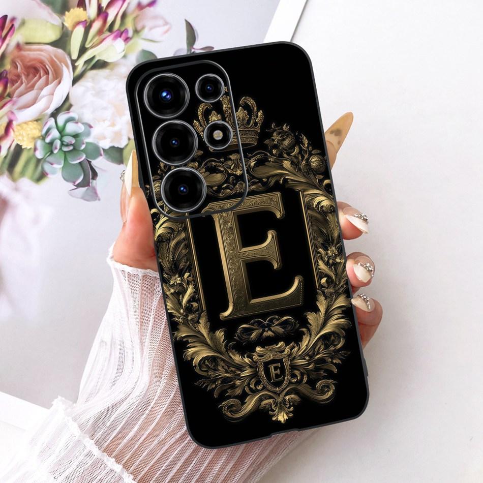 For Itel S26 Ultra 2026 Royal Crown Initial Letter Couple Phone Case For Itel Super 26Ultra Black Silicon Soft Covers Bumpers