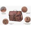 Genuine Vintage Brown Leather Messenger Bag Shoulder Laptop Bag Briefcase