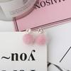 Cute Hair Ball Earrings for Women Girl Christmas Gift Winter Jewelry Accessories