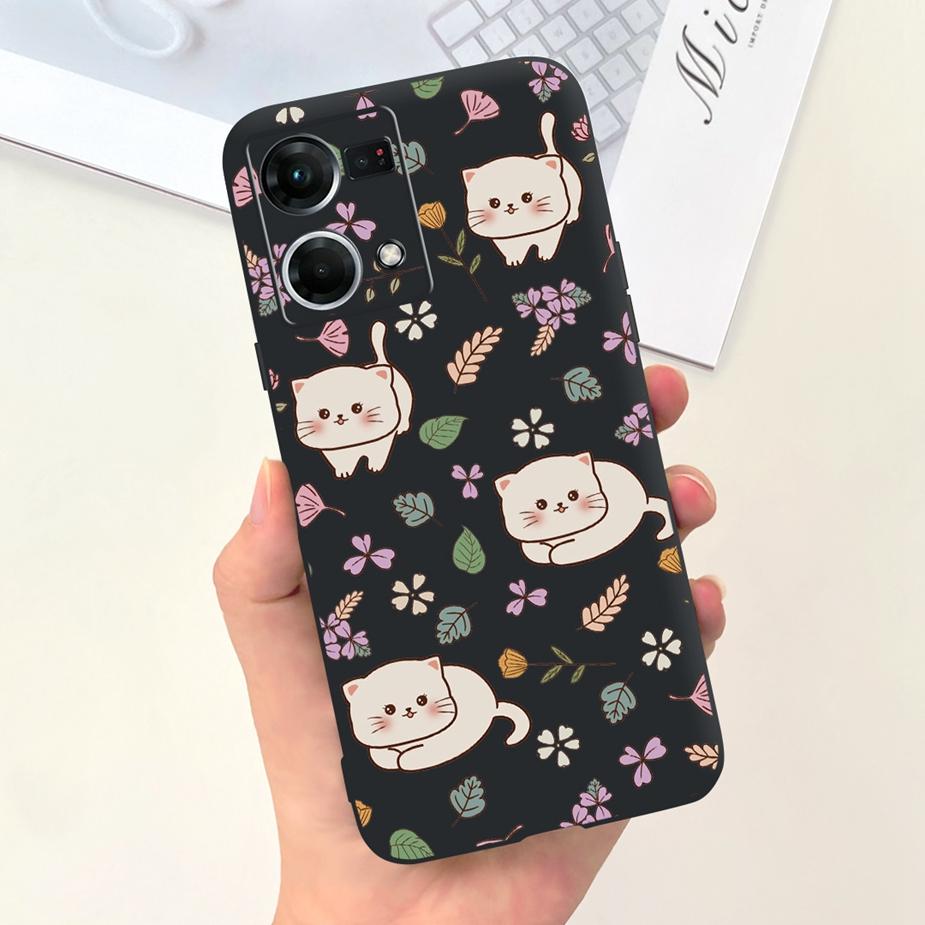 For Oppo Reno7 4G Case Oppo F21 Pro CPH2363 Stylish Candy Painted Cover Soft Silicone Phone Case For Oppo Reno 7 F21Pro 4G Shell