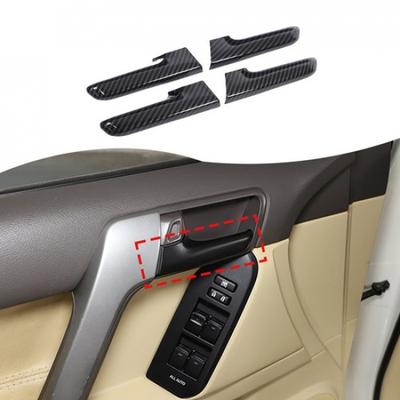 Cache-Poignée de Porte Intérieure en Fibre de Carbone ABS Pour Toyota Prado FJ150 2010-17