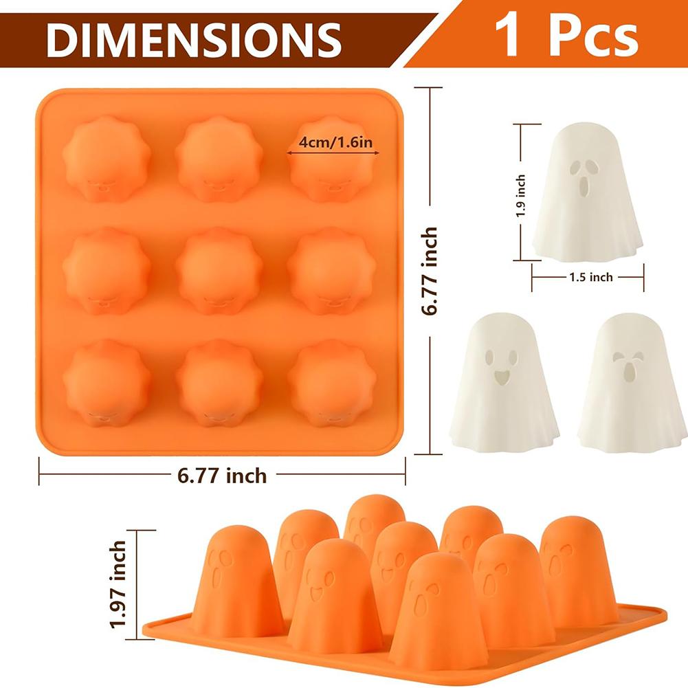 Ghost Chocolate Candy Molds Reusable Halloween Silicone Mold Cute Ghost Ice Mould for Jelly Chocolate Candy Gummy
