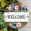 Panneau décoratif suspendu en bois, panneaux de bienvenue, décorations d'intérieur ou de jardin, pendentifs plats 2D, cadeaux de pendaison de crémaillère pour des amis