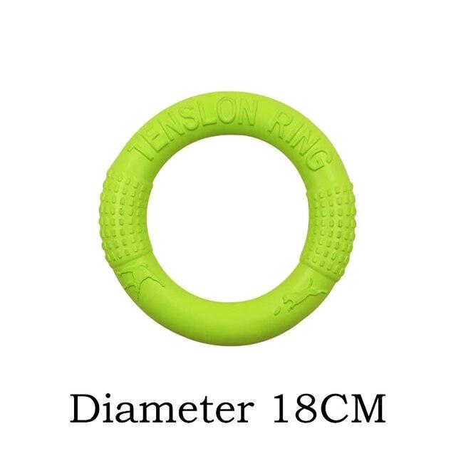 EVA Big Dogs Interactive Training Ring Diameter 18-28cm Puller Resistant for Dogs Pet Flying Discs Bite Ring Toy Dog Ring