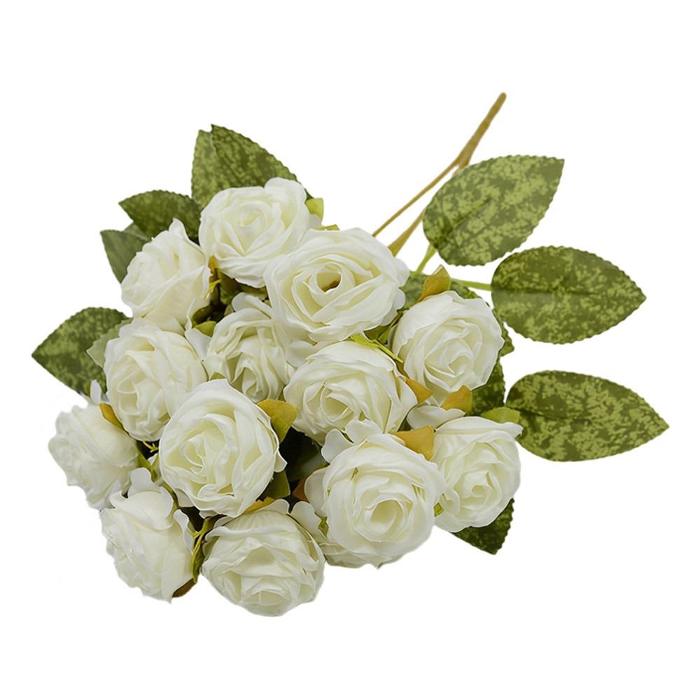 Petale de Mătase Trandafiri Flori Artificiale 15 Capete Floare Decorativă Accesorii Petrecere