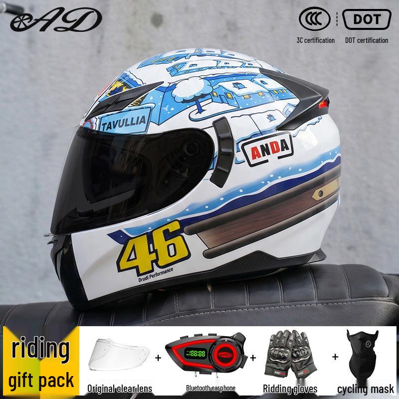 Smart Bluetooth Flip-Up Motorcycle Helmet for All-Season Riding