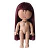 24cm Mini Potato Doll 5 Movable Joints DIY Vinyl Cute Dolls Toys Curly Hair 14cm Bean Eye Vinyl Doll Dark Skin Dress Up Doll Toy