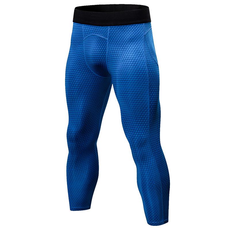 Men's Active Pants Running Cropped Trousers Tights Sports Legging Quick Dry Fitness Outdoor Gym Jogging Pants