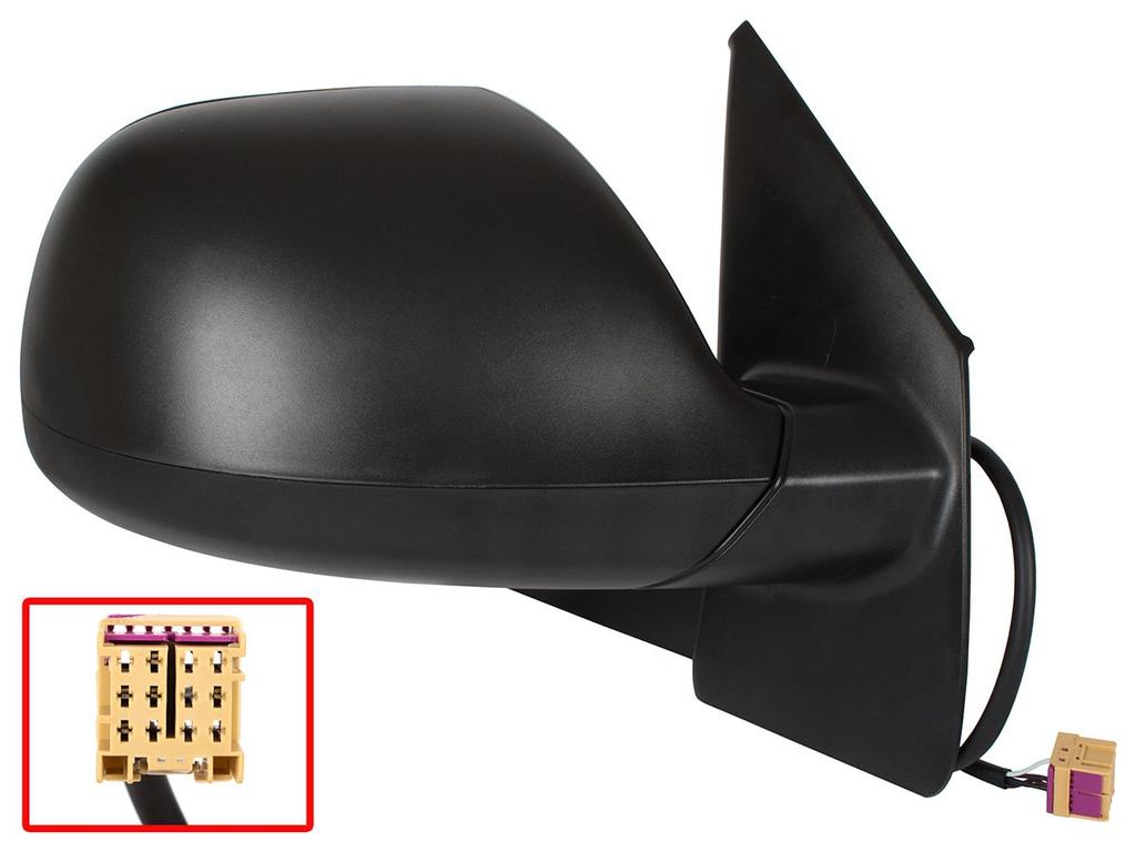 VW T5 FL 09-15 Electric Heated Outside Mirror BLACK Right