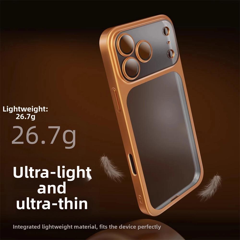 Luxe Plating Frosted Translucent Telefoonhoesje Voor iPhone 17 16 15 14 13 12 Pro Max Air Originele Kleur Glas Lens Bescherming Matte Bumper Cover