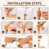 Embroidery Stand Adjustable Beech Wood Cross Stitch Stand Rotated Embroidery Frame Stand for DIY Art Craft Sewing Needlework