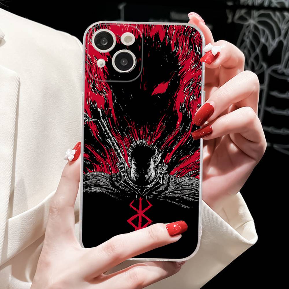 Berserk Guts Hot Anime Phone Case For IPhone 16 15 8 7 6 6S Plus X SE XR XS 14 11 12 13 Mini Pro Max Mobile Case