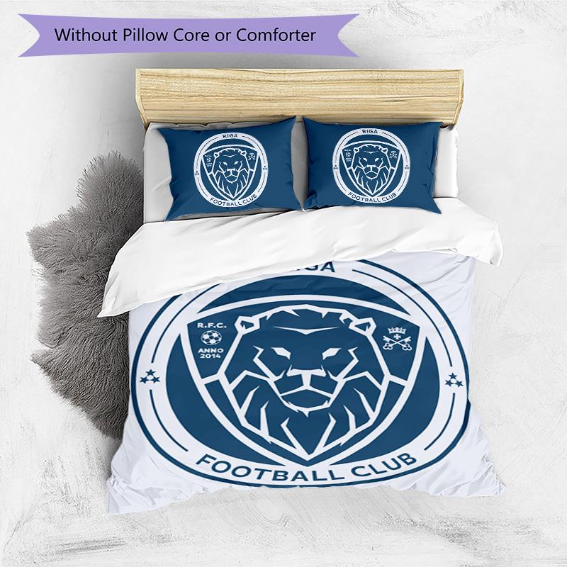 Riga FC Pattern Bedding,Quilt Set Quilt Cover Pillowcase Home Birthday Gift (1*duvet Cover+2*pillowcase,without Core)