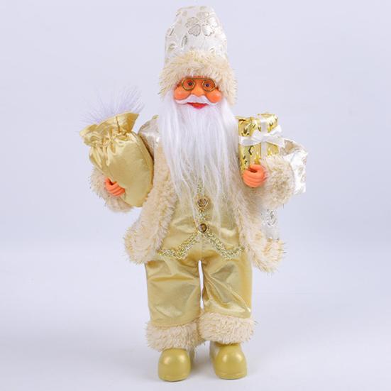 Christmas Santa Claus Doll Ornaments Cute Realistic Santa Claus Figurine Festive Holiday Decoration for Home Kitchen Hotel