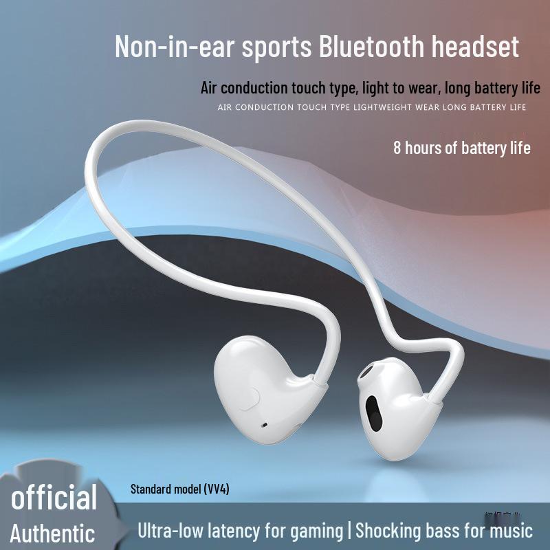 Wireless Ear-Hook Bluetooth Headphones with Air Conduction and Long Battery Life for Running