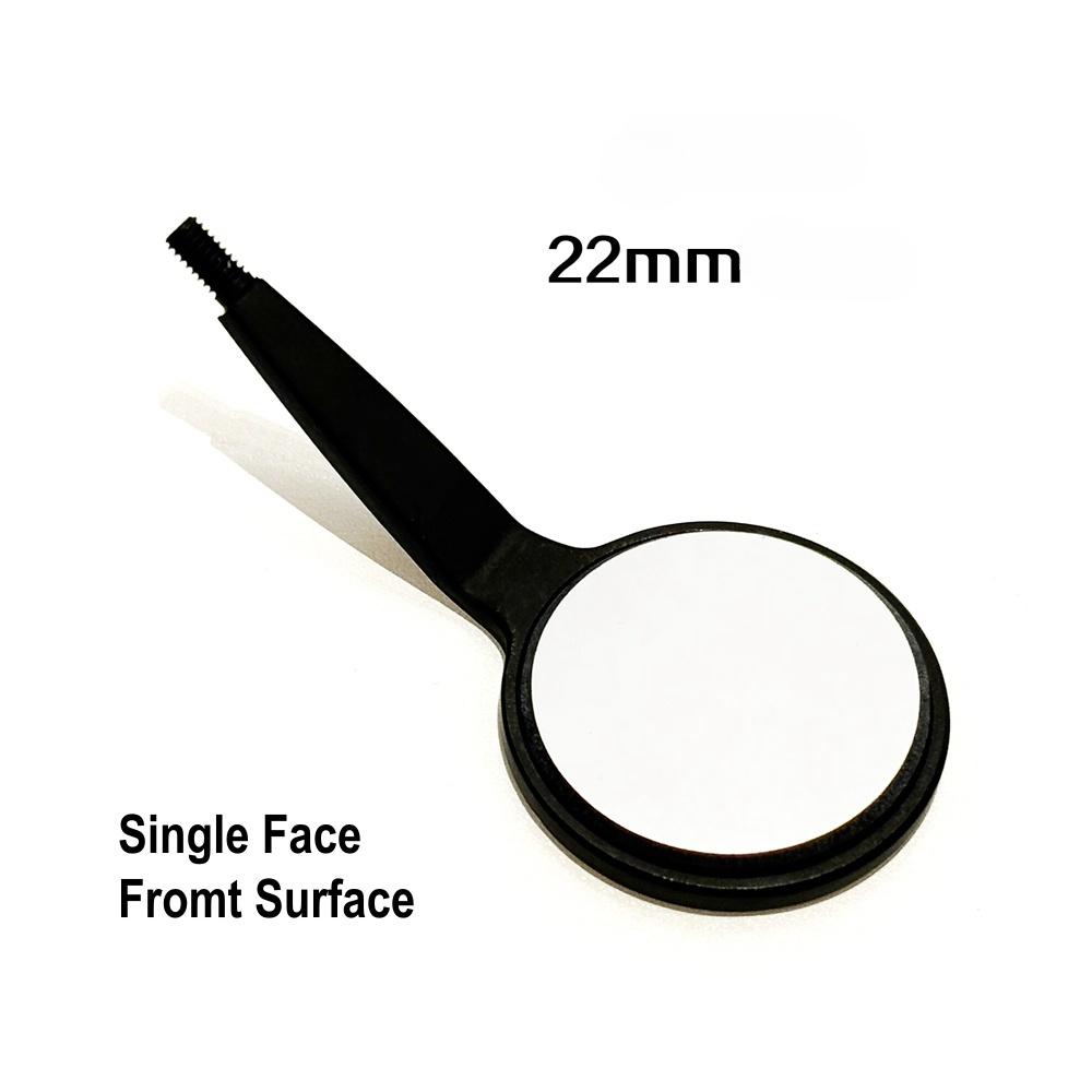 1 Piece Surface Mouth Mirror Odontoscope Oral Care Examination Hygiene Glass Rohdium Mirror Black 22mm/24mm