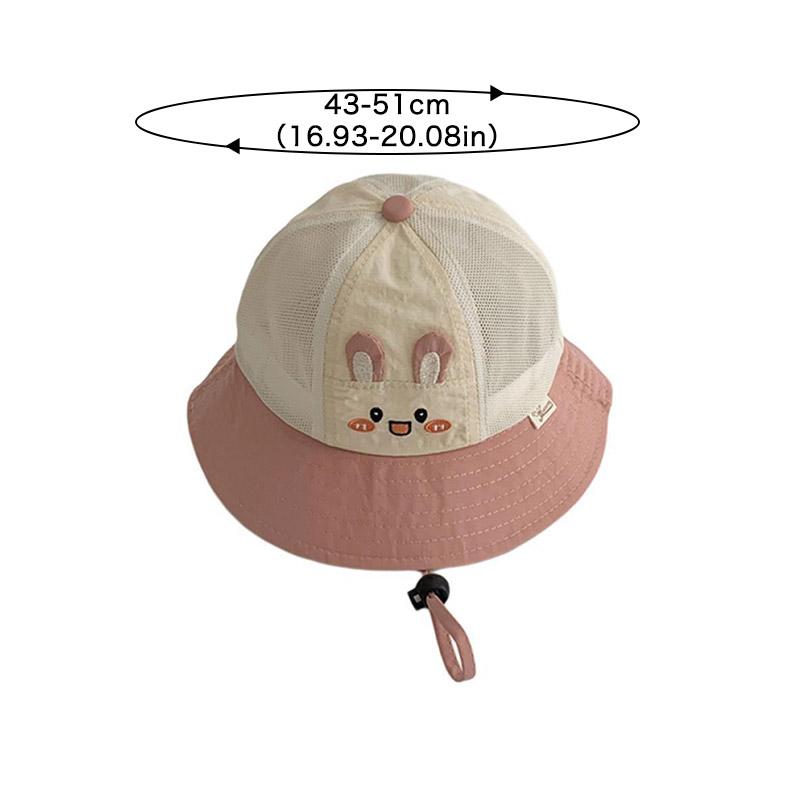 Cute Rabbit Baby Bucket Hat Summer Thin Breathable Mesh Infant Boys Girls Fisherman Cap Outdoor Travel Sunshade Toddler Sun Hats