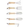 Stainless Steel Garden Shovel Rake Shovel with Wooden Handle Rustproof L-shaped Weeding Sickle Handheld Crevice Weeding Tool