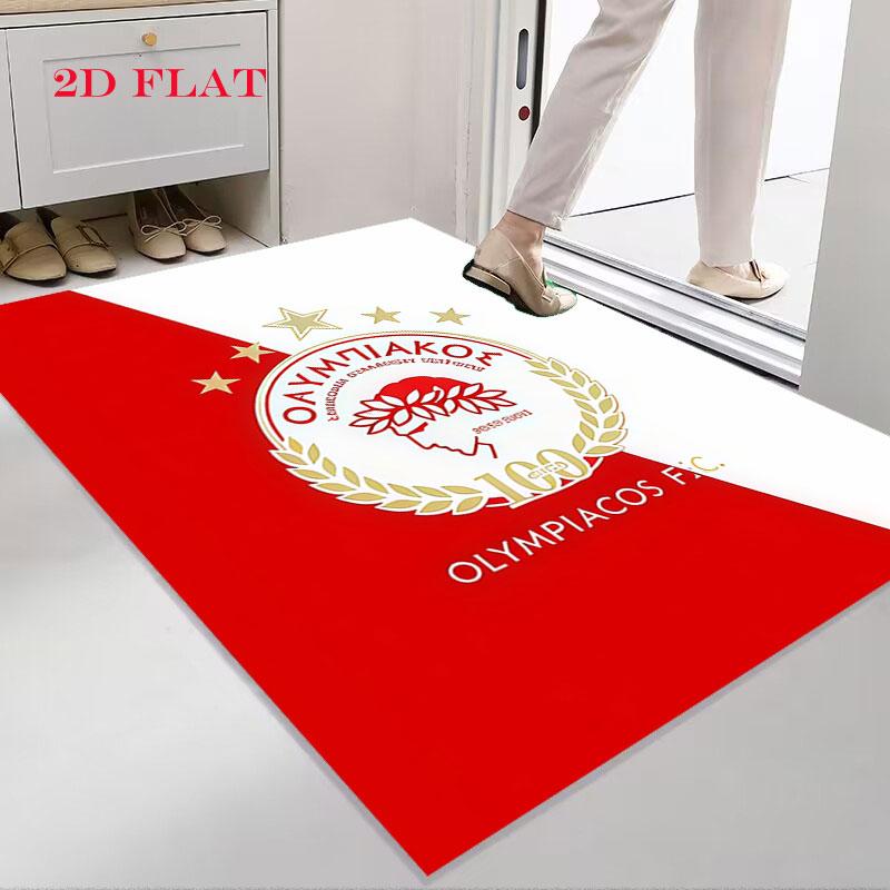 Olympiacos Logo Carpet Rug for Living Room Bedroom Home Sofa Decoration,Kids Play Nonslip Floor Mat