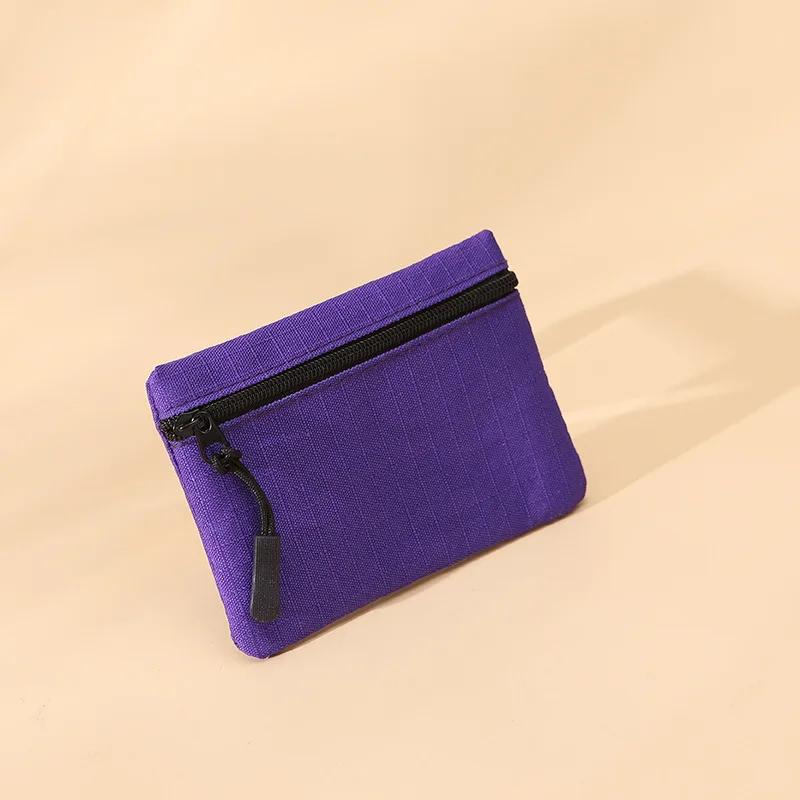Oxford Cloth Coin Purse Women Zipper Coin Pouch Key Earphone Data Cable Card Bag Credit Card Holder Kids Mini Cute Purse CLE