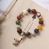 Eighteen-seed Multi-bead Bracelet, Lingyin Buddhist Bead Bracelet for Men and Women, Red Diamond Star-moon Agate Multi-bead Prayer Beads