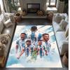 Argentina National Football Team Printed Flannel Area Rug Non Slip Soft Polyester Floor Carpet Indoor Decor Mat for Bedroom Living Room Sofa