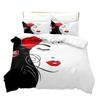 Ensemble de literie mignon pour fille anime imprimé en 3D, housse de couette en duvet avec taie d'oreiller, double complet, queen, king