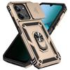 Armor Shockproof Case For Xiaomi Redmi 15C 4G 171.6mm 5G 173.2mm Metal Holder Sliding Window Camera Lens Protection Back Cover