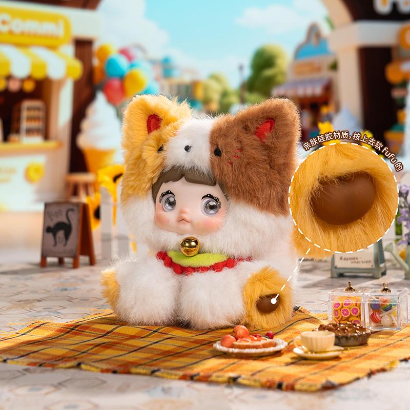 Nommi Plush Doll Blind Box Zoo Series Stuffed Animal Toy Cute Cartoon Figurine Bag Charm Keychain Collectible Gift For Kids