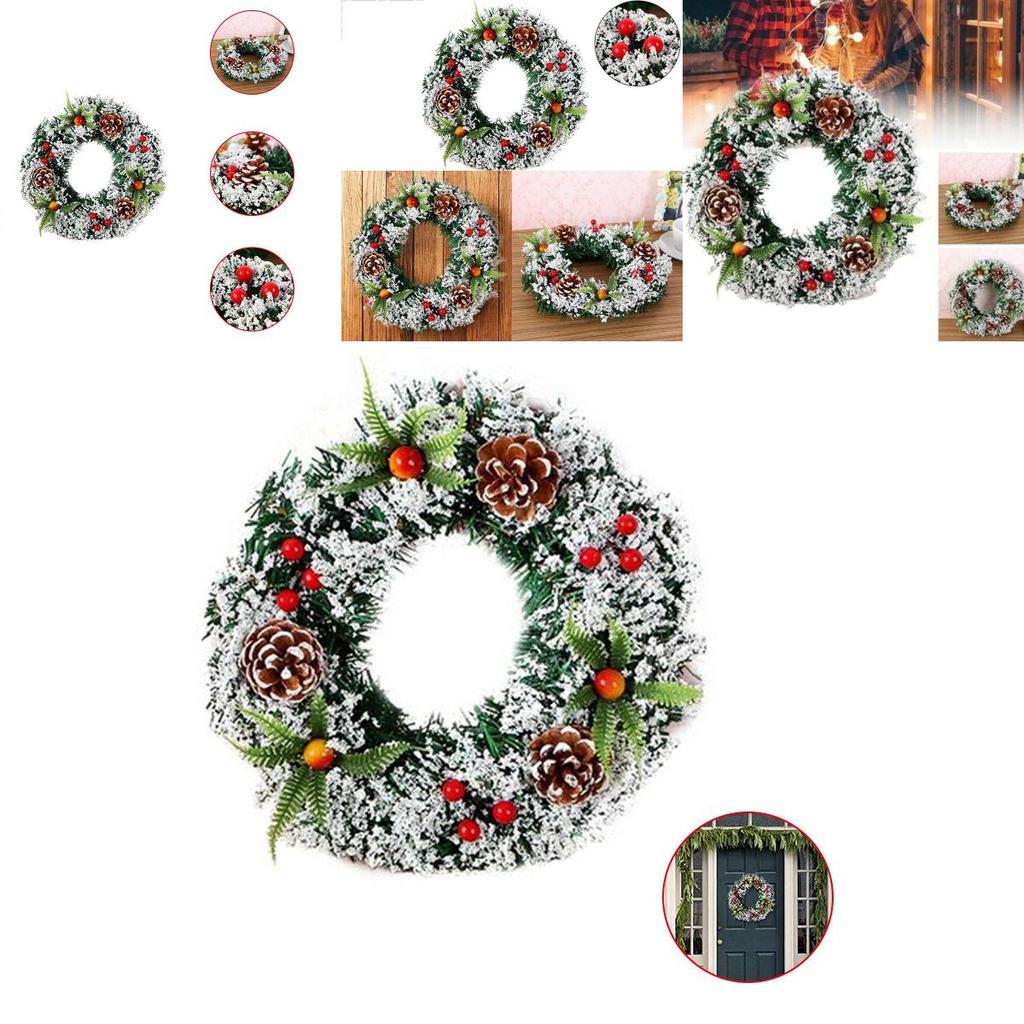 Wall Christmas Hanging Wreath Xmas Party Door Home Trees Garland Ornament Decor