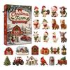 Christmas Countdown Set 2026 Farm Advent Calendar, 24 Day Box with 2D Acrylic Animal Ornaments, Festive Tree Hanging Decor for Holiday Home Decoration