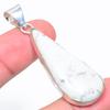 Howlite Jasper Handmade 925 Sterling Silver Jewelry Pendant 2.21" T3H54