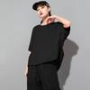 T-shirt casual larga vintage a maniche corte da donna per l'estate