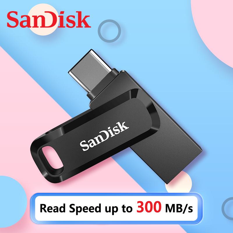SanDisk 64GB Otg Usb Type C Flash Drive 128GB 256GB 512GB Ultra Dual GO OTG Pen Drive Original Sandisk Usb Memory Stick U Disk for Type C Phone Laptop