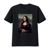 Tricou Da Vinci Mona Lisa Imprimeu Iconic cu Artă Renascentistă Perfect pentru Iubitori Fani ai Frumuseții Atemporale spălat Vintage Întins