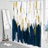 Abstract Black And Gold Shower Curtain For Chic Modern Bathroom Decor, Graffiti Retro Fabric Shower Curtain, 180X180Cm
