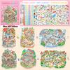 New 1Set Plus Size Cartoon Scenes Book Landscape Sticker DIY Toy Game Books 3D Sticker Cabin Scene Pocket Festival Birthday Gift