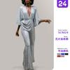 New Women's Clothing, Sequined Sexy Deep Backless Jumpsuit Trousers