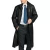 Wear Black Men Soft Lambskin Leather Trench Coat Stylish Handmade Long Business