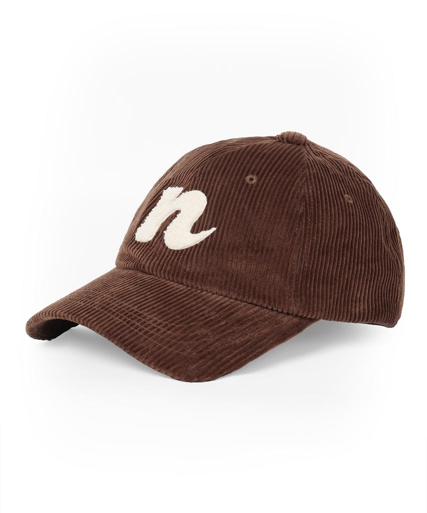 NOISE N Logo Corduroy Ball Cap - Brown
