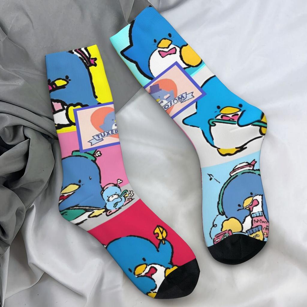 Sanrio Tuxedo Sam Pinguin Strümpfe Damen Herren Socken Warm Weich Trendige Socken Winter Laufen Sport Rutschfest Grafik Socken Geschenk