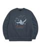 Bad Angel Graphic Pigment Sweatshirt - Navy