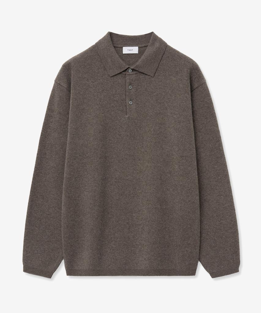 Tienjiti Essential Polo Knit Top (Brown) Tnsw5F110W2