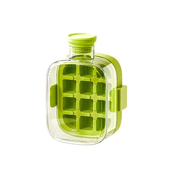 Ice Cube Mold 2-in-1 Ice Tray And Storage Cup Leakproof Seal Push-Type Ice Removal Food-Grade Ice Kettle Portable Ice Maker for Drinks