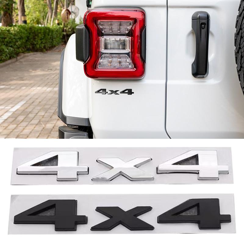Autocollants Insigne de Coffre de Voiture en Métal 3D Pour Jeep 4X4 Lettres Emblème Logo Grand Cherokee Overland Compass Wrangler Accessoires qa1