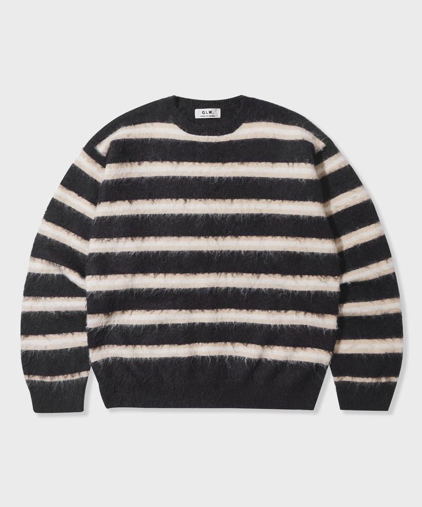 GLW Striped Brushed Knit Brown