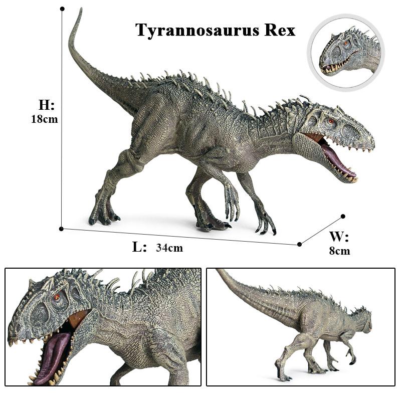 Oenux Jurassic Dinosaur Spinosaurus Indominus Rex Action Figures Open Mouth Tyrannosaurus Animals Model Collection Kid Toy Gift