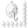 12 Crochets Ventouses Invisibles Pratiques Capacité 10lb Conception Amovible Parfait Pour Cuisine Salle de Bain Métal Verre