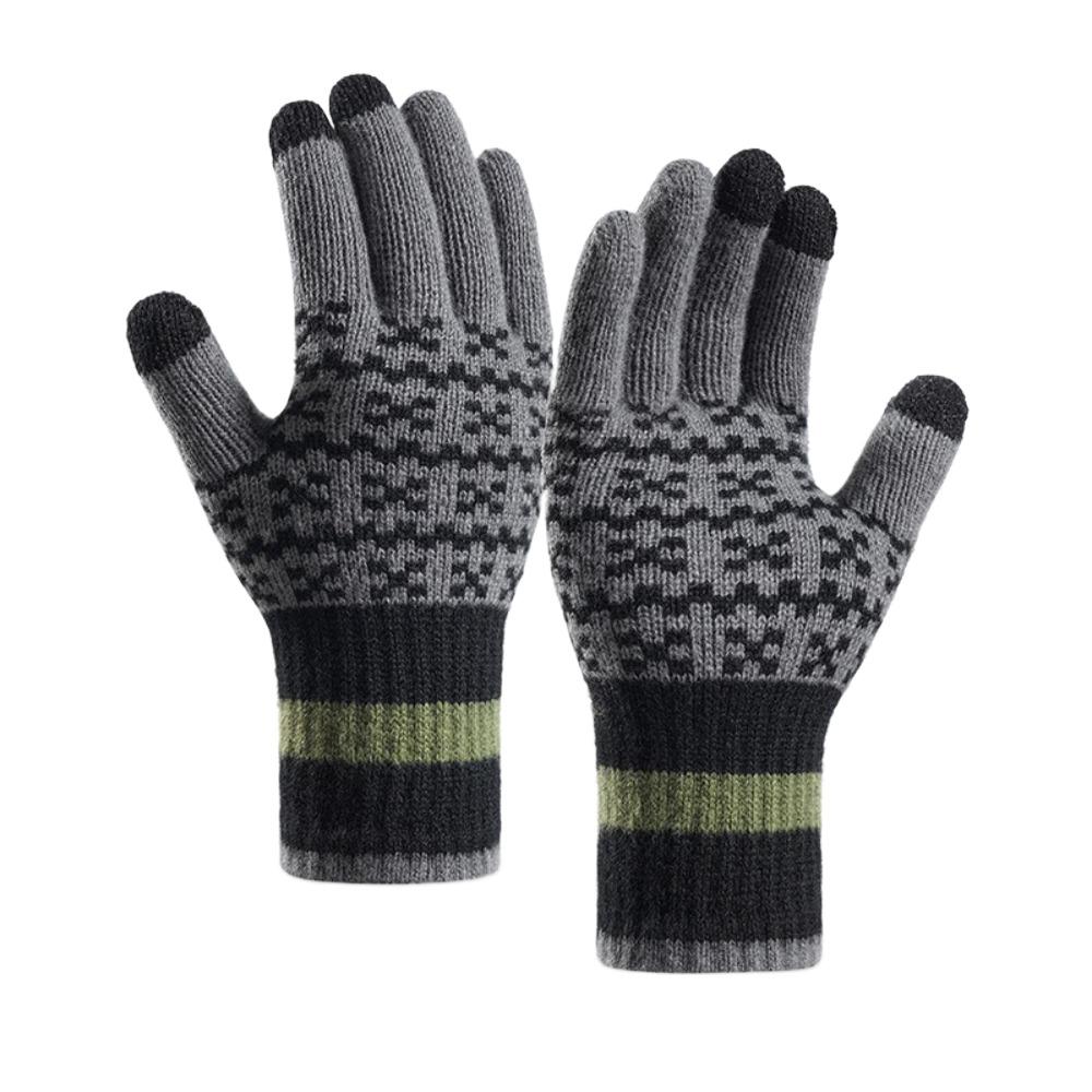 Modische Dicke Winterhandschuhe Winddicht Kältebeständig Touchscreen-Handschuhe Fleece Weich Warm Handschuhe Herren Damen