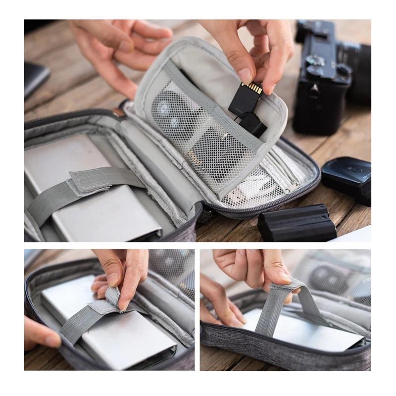 Sacs de rangement numériques pour câbles portables, organisateur de Gadgets USB, fils, chargeur, batterie, fermeture éclair, sac à cosmétiques, étui, accessoires, article